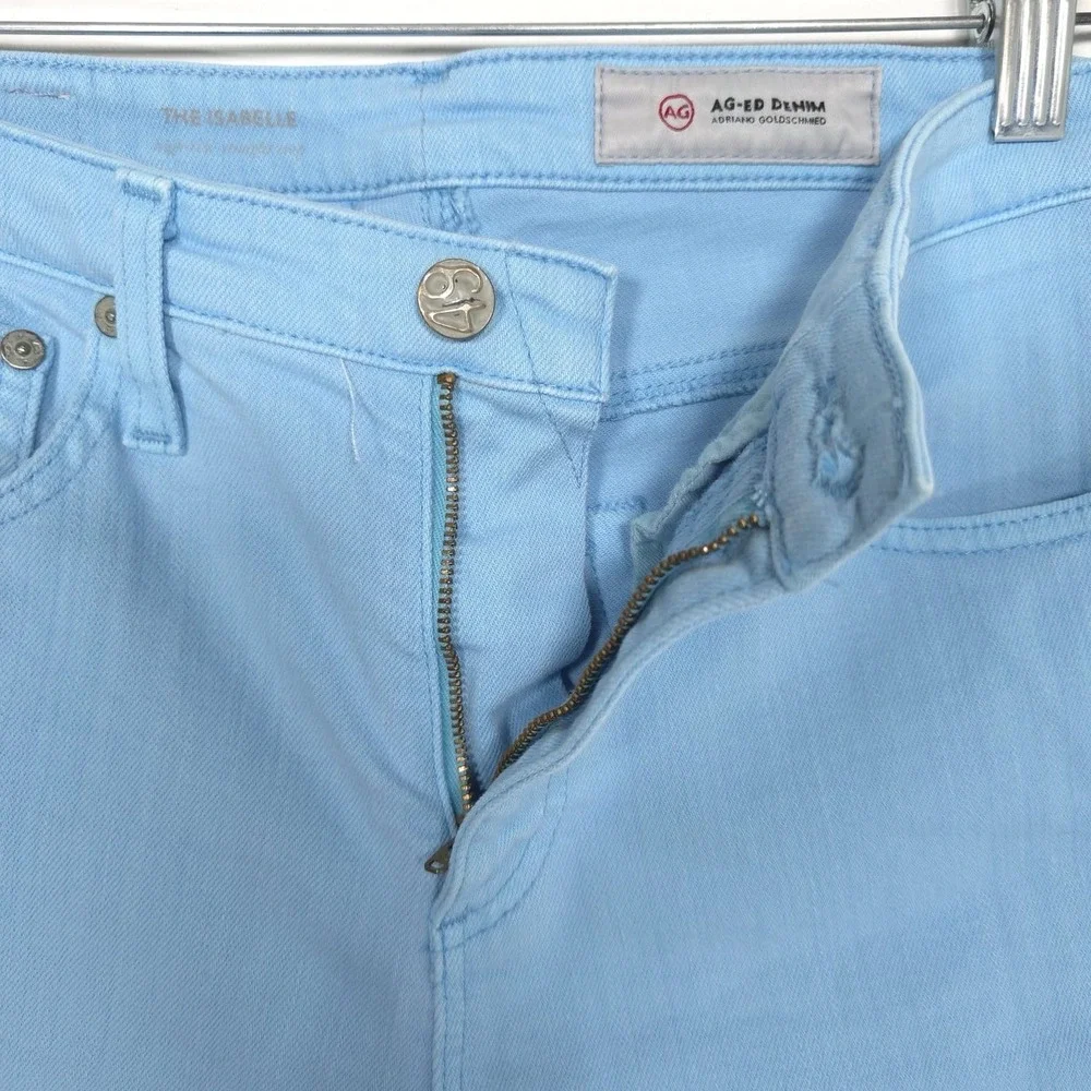 AG ADRIANO GOLDSCHMIED Women's Jeans 27R THE‎ ISABELLE HIGH RISE STRAIGHT Blue